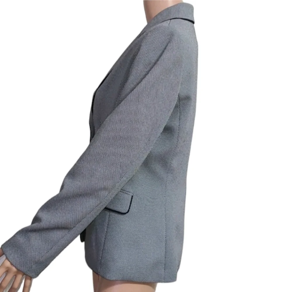 Tahari Arthur S. Levin Women's Black/White polka dot 1 Button Blazer Jacket Sz 8